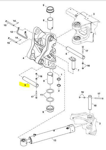 Bolt prindere cilindru brat Bobcat E55