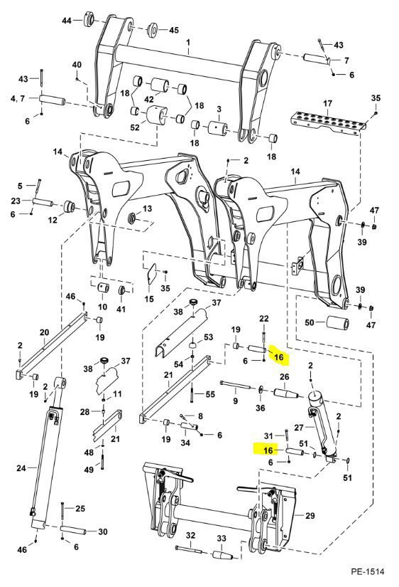 Bolt prindere link-sasiu Bobcat S205