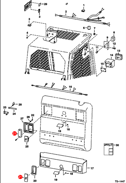 Lentila stop miniincarcator Bobcat 751