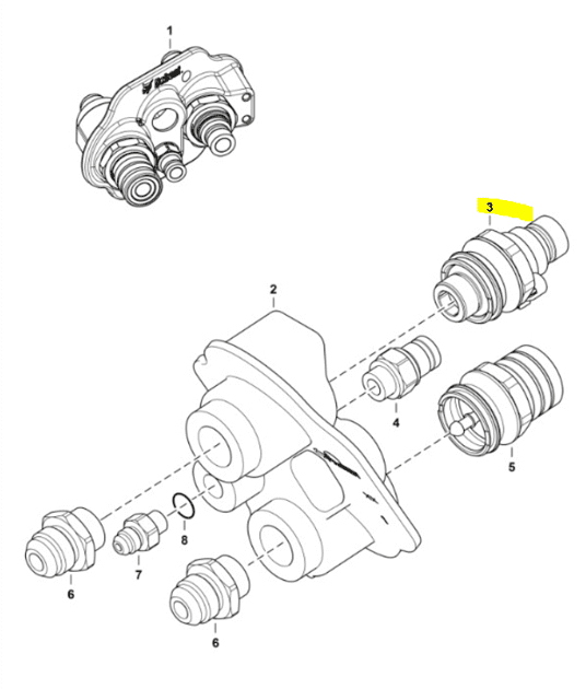 Cupla sistem hidraulic Bobcat 883