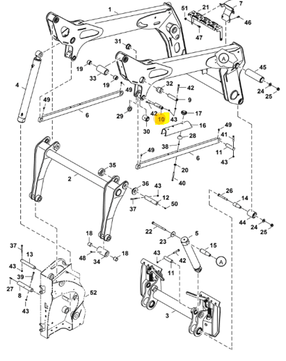 Bolt prindere brat-link Bobcat S595