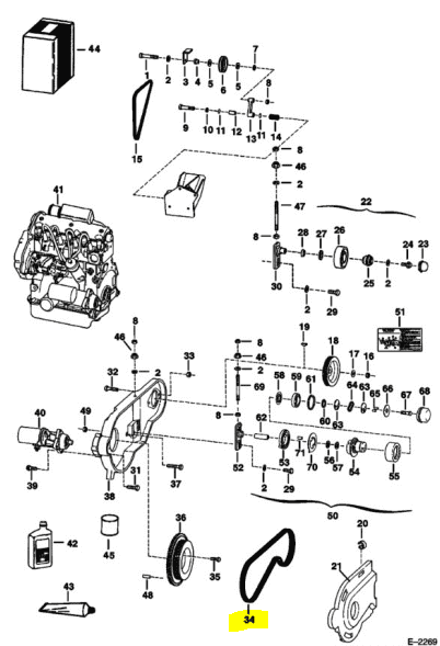 Curea pompa hidraulica Bobcat T140