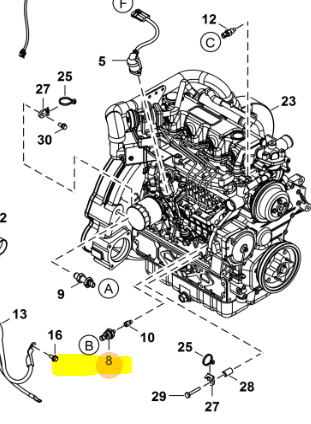 Senzor presiune ulei Bobcat 6697920