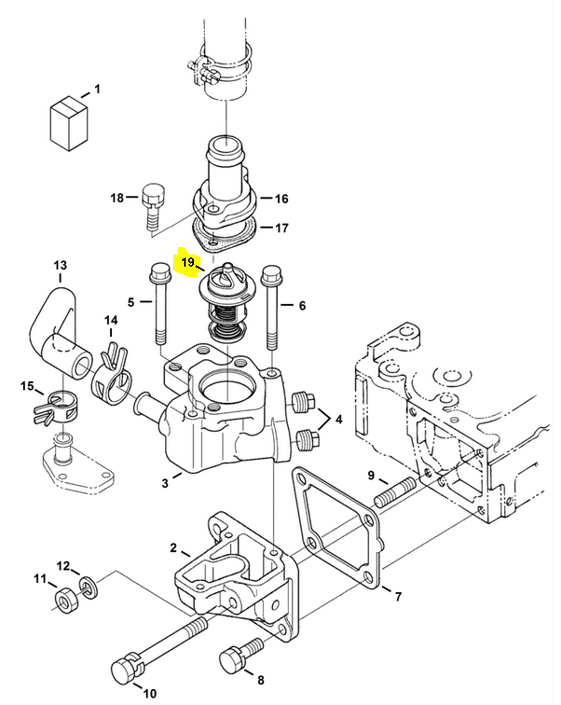 Termostat miniincarcator Bobcat S205